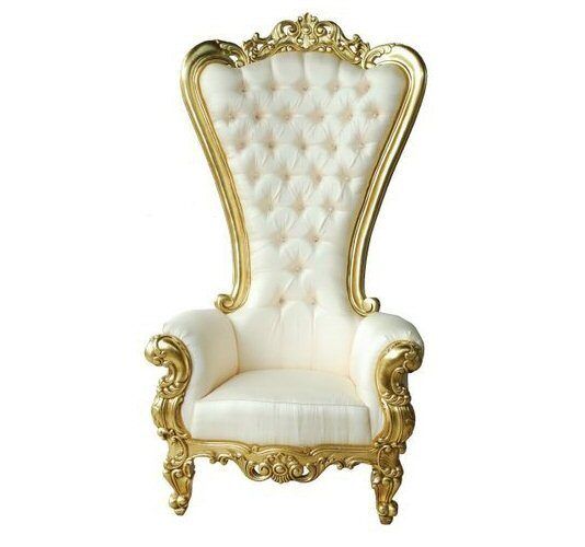 Gold on sale throne chair